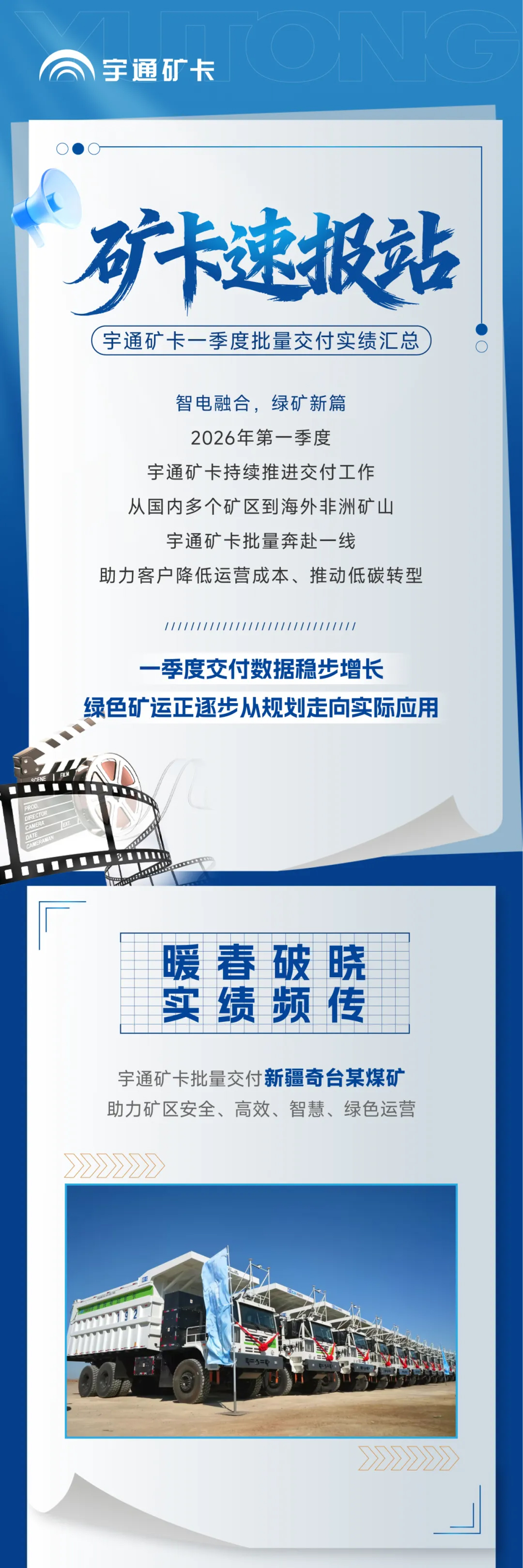 礦卡速報站|宇通礦卡一季度批量交付多個礦區，助推礦山綠色智慧轉型！